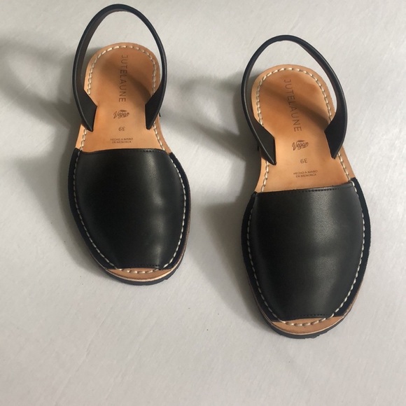 Jutelaune Vegan Black Avarcas - Picture 1 of 6